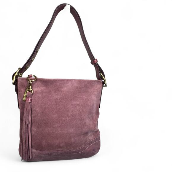Coach Vintage Kenia Shoulder crossbody bag suede cleaning kit purple Pink - Picture 6 of 8